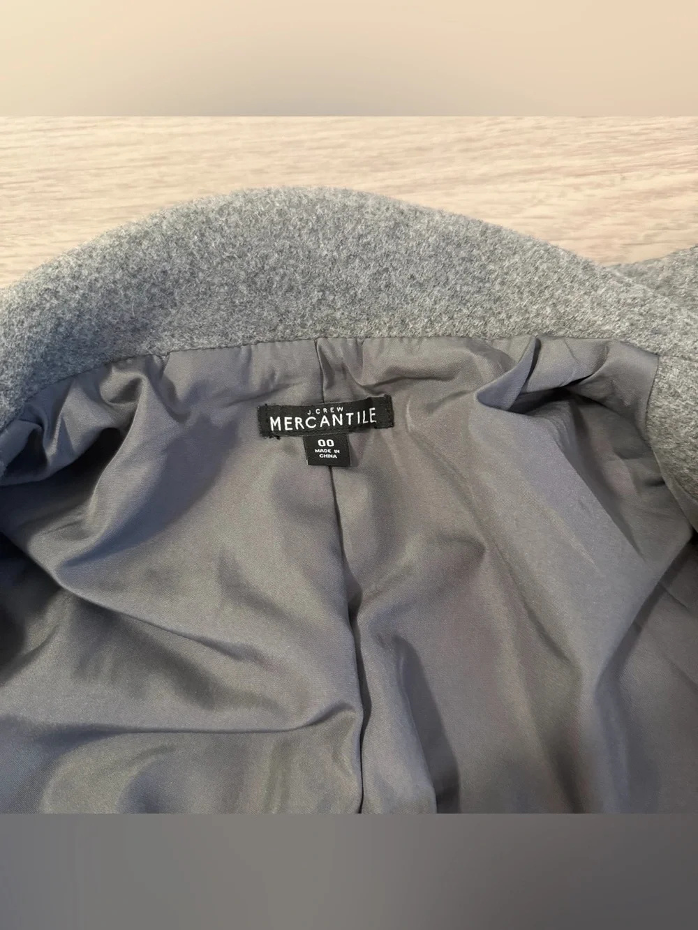 J. Crew Mercantile, Gray Wool Blend‎ Standing Collar Coat - | Women’s 00